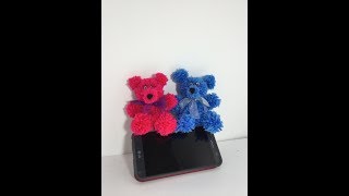 DIY pom pom Teddy Bear craft mini Teddy bears Adorable [upl. by Oaht]