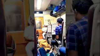 12909 Mumbai to Delhi Garib rath express AC Chair car from inside at 3 am shorts [upl. by Yentihw]