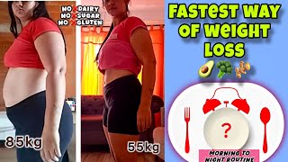 My Weight Loss Diet  Morning to Night Routine Fast Belly Fat loss Tricks [upl. by Aldwon]