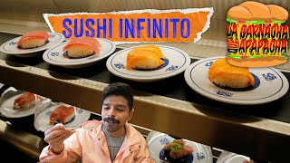 ¿El SUSHI BARATO más rico de JAPÓN  La garnacha que apapacha [upl. by Eyssej]