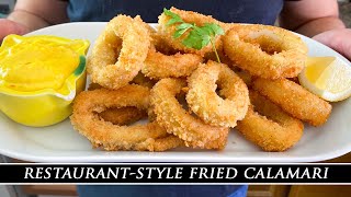 Making RestaurantStyle Fried Calamari at Home  Calamares Fritos Recipe [upl. by Schoenberg883]