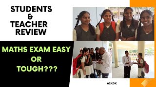 12th Mathematics Public Exam Tough or Easy   Students and Teacher Review and feedback [upl. by Mcfadden760]