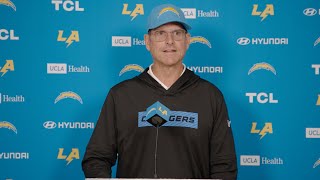 Jim Harbaugh On Herbert Update amp Week 3  LA Chargers [upl. by Cinamod]