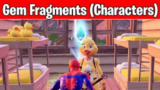 Collect Gem Fragments near Characters All locations  Fortnite Chapter 3 Shanta Quests [upl. by Asirram189]