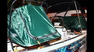 Kamp Rite Original Tent CotBoat CampingOvernight Stay on a Small Boat [upl. by Seravaj846]