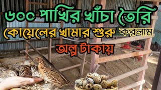 কোয়েল পাখির জন্য খাঁচা নির্মাণ হচ্ছে কোয়েলপাখিপালন [upl. by Asha428]