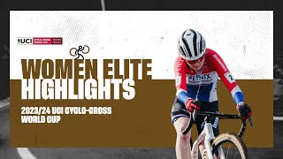 Troyes  Women Elite Highlights  202324 UCI Cyclocross World Cup [upl. by Jessi911]