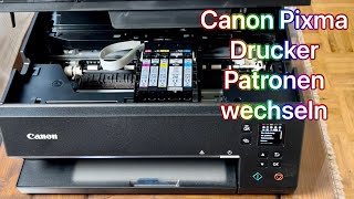 Canon Pixma Drucker Patronen wechseln  Canon Pixma Druckerpatronen ersetzen [upl. by Yci]