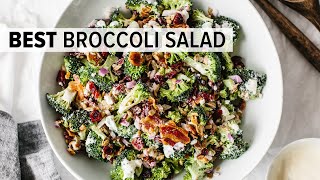 BROCCOLI SALAD  the perfect party salad recipe [upl. by Larred]