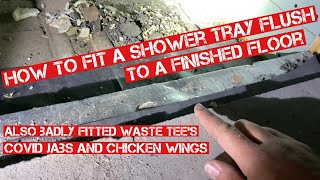 HOW TO FIT A SHOWERTRAY FLUSH TO A TILED FLOOR amp “THE” BEST BARGAIN TILE DRILL BITS TO BUY [upl. by Kenaz773]