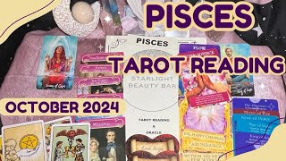 Pisces Tarot Reading Money Career amp Love October 2024 Big win amp Big happy changes [upl. by Brenda]