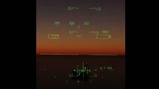 DCS World f18 night carrier landing hud view [upl. by Arabel]