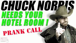 PRANK CALL  Chuck Norris needs your room [upl. by Tri159]