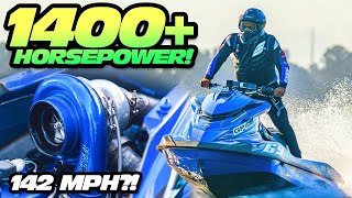 1400HP Turbo Jetski Runs 142MPH in 3 Seconds Fastest Jetski EVER [upl. by Ecyak]