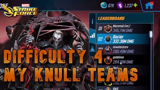 Difficulty 4 Knull Teams  Marvel Strike Force [upl. by Suirradal]