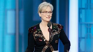 Meryl Streep Seemingly Slams Trump and Pays Tribute to Carrie Fisher in Golden Globes Speech [upl. by Chessa]