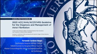 Análisis 2023 ACCAHAACCPHRS Guideline for the Diagnosis and Management of Atrial Fibrillation [upl. by Nareht]