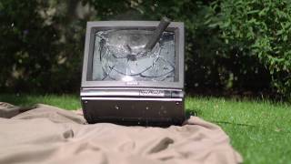 Smashing a TV in Slow Motion  The Slow Mo Guys [upl. by Evetta]