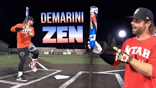 Hitting with the DEMARINI ZEN  BBCOR Baseball Bat Review [upl. by Hnib]