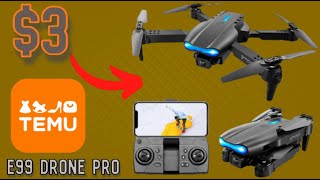 Testing a 3 Drone from TEMU  E99K3 Drone Pro Review [upl. by Dnomder]