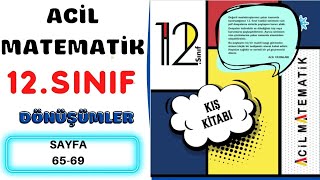 12SINIF ACİL MATEMATİK KIŞ KİTABI   SAYFA 6569 [upl. by Delora795]