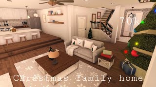 Roblox Bloxburg  Winter Family Home 70k With New Christmas Update  House Build [upl. by Maurine]