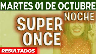 Resultado del sorteo Super Once 17PM 21PM del Martes 1 de Octubre del 2024 [upl. by Ojok]