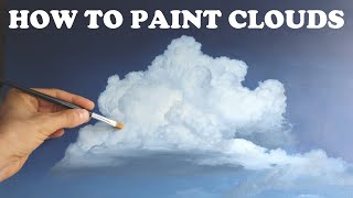 How to paint clouds  tutorial on how to paint realistic looking clouds in oils [upl. by Leta151]