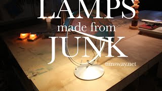 How to Make Lamps from quotJunkquot and other Upcycled Stuff [upl. by Arehc63]