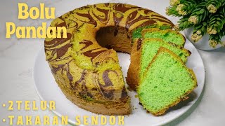 BOLU PANDAN PANGGANG 2 TELUR  TAKARAN SENDOK [upl. by Alakim743]