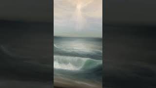 IMG 4459 Large Wave Seascape Painting quotLuminous Wavequot [upl. by Aipmylo775]