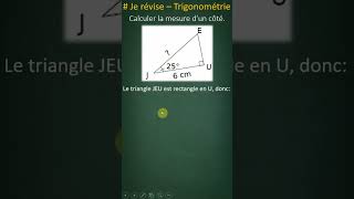 Calculer un côté trigonométrie maths brevet [upl. by Alby]