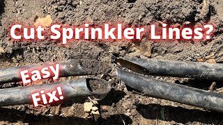 How to fix a cut sprinkler line [upl. by Elletsyrc588]