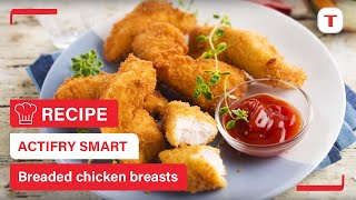 Breaded chicken breasts recipe with your ActiFry Smart  Tefal [upl. by Euqitsym]