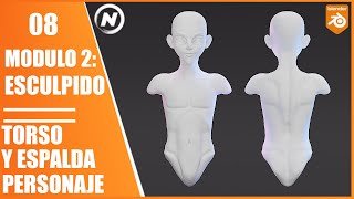 Curso Blender 40  Esculpido de Torso y Espalda de Personaje [upl. by Rillis60]