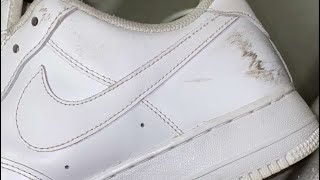 How To Clean And Remove Scratches From All White Air Forces [upl. by Naeruat]