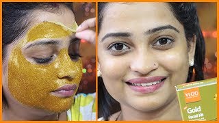 VLCC Gold Facial Kit Review  Gold Facial Kit  How to apply Video  Get Parlor like facial at home [upl. by Arnst362]