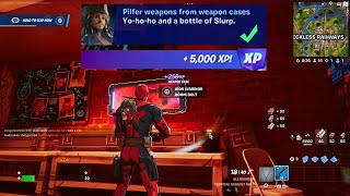 How to EASILY Pilfer weapons from weapon cases in Fortnite locations Quest [upl. by Erminie488]