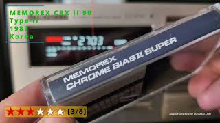 Memorex CRX II 90 Type II Korea 1987 Test for agfabasfcom [upl. by Zel901]