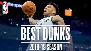 Giannis Antetokounmpos Best Dunks  20182019 NBA Season  NBADunkWeek [upl. by Yllil634]