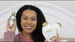 OGX Quenching Coconut Curls Review [upl. by Yanel]