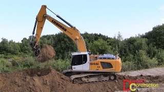 Liebherr R946 Climbing The Pile And Moving Dirt [upl. by Atsocal]