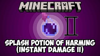 Minecraft How to Make Splash Potion of Harming INSTANT DAMAGE II  Easy Potions Guide [upl. by Raveaux]