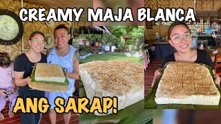 EASY AND CREAMY MAJA BLANCA RECIPE  HINDI NAKAKAUMAY ANG SARAP  112024 simplyamory [upl. by Jarus]