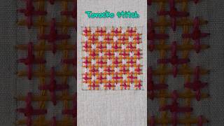 torocko stitch couching stitch family embroiderytutorial handembroidery embroidery threadwork [upl. by Eldwun]