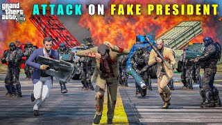 GTA 5  POWERFUL ATTACK ON FAKE PRESIDENT MICHAEL  BB GAMING [upl. by Donna]