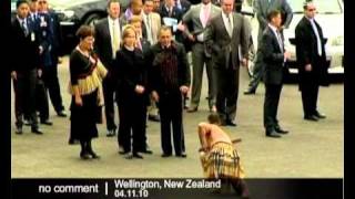 Hillary Clinton welcomed with Powhiri [upl. by Osbert]