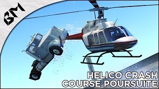 BeamNG Drive  Course Poursuite  Hélico Crash  BTR  Crash Test [upl. by Halbert]