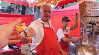 Italy Street Food Twister Chips Machine and Grilled Cob [upl. by Ahserb]