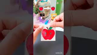 🍎diy art craft shortsfeed shortvideo shorts youtubeshorts trending viralvideo kidscrafts [upl. by Krissy]